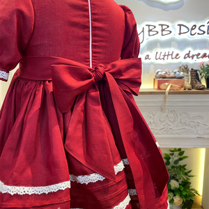 <span class=keywords><strong>Robe</strong></span> rouge <span class=keywords><strong>pour</strong></span> filles de Noël Vêtements <span class=keywords><strong>pour</strong></span> enfants Robes en lin et coton <span class=keywords><strong>pour</strong></span> filles Robes d'hiver de Noël de couleur unie <span class=keywords><strong>pour</strong></span> enfants Petites filles - Product Image 5