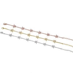 Pulsera de Cadena con Dijes de Estrella, Regalo de Navidad 2025, Joyería Elegante y de Lujo, Chapada en Plata, para Fiestas, 2023 - Product Image 5