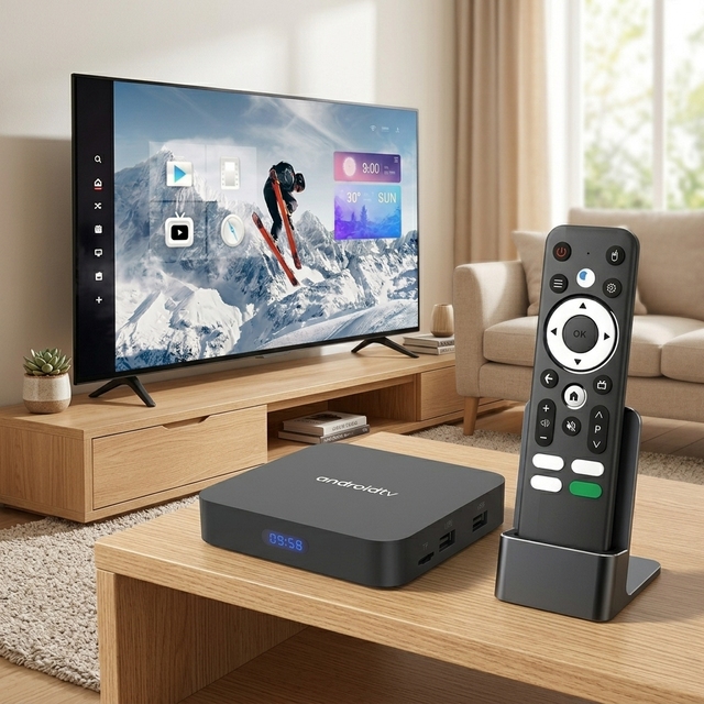 Commercial 2026 WiFi5 4G+16G 4K Quad Core HDR/H265 Android 9 IPTV Receiver -top Box for Football Match 12-month Warranty