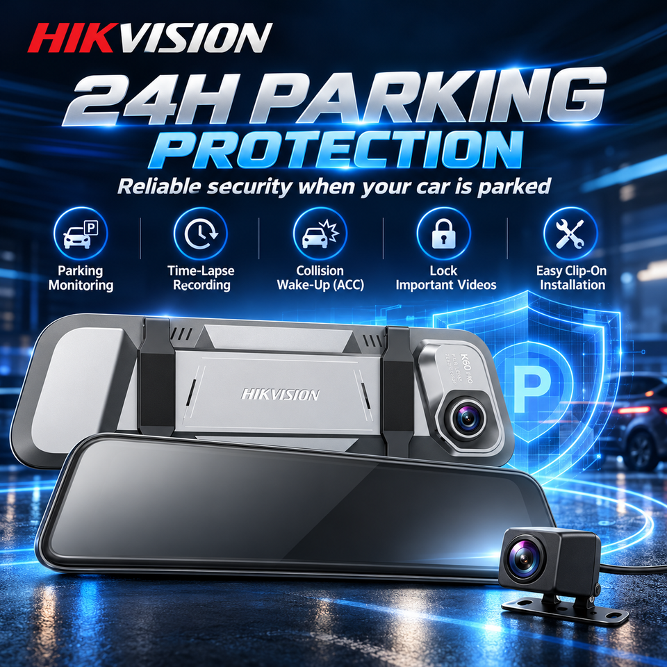 Controle Keyboard Hikvision Voice Control Mirror Car DVR 1440P 1080P Dual Recording 9.35 ...