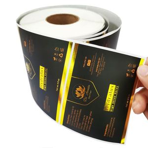 Luxury Custom Logo Printing <b>Gold</b> <b>Foil</b> Roll Biodegradable Waterproof Adhesive Vinyl Bottle Labels Sticker for Cosmetic Packaging - Product Image 6