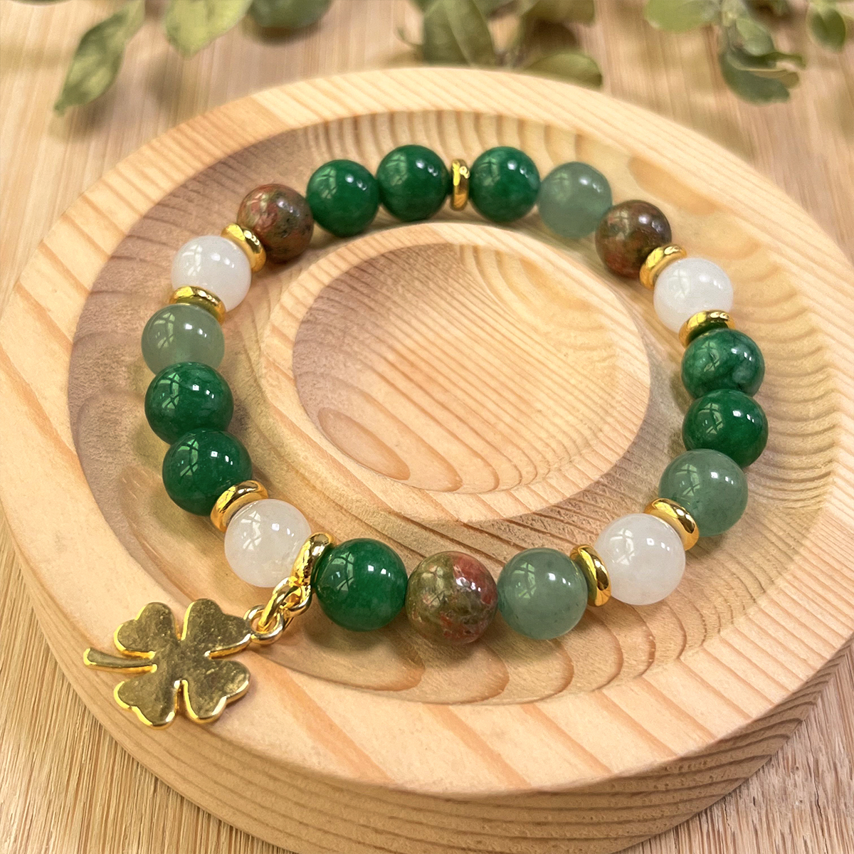 Bracelet de guérison en chrysocolle-vert