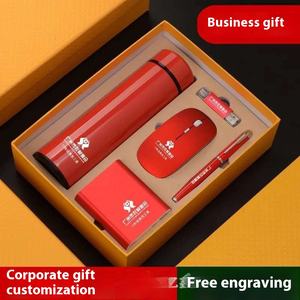 Low MOQ 5 In1 Promotional Packaging Boxes Gift Set Power <b>Pen</b> USB <b>Mouse</b> Bottle Men Meetings Custom Digital Printing Office Use - Product Image 6