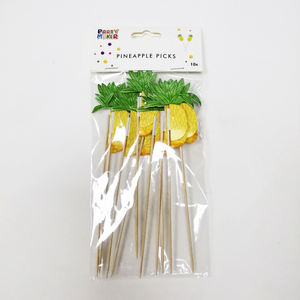 902281 10 ชิ้น ไม้เสียบขนมรูปสับปะรด 3 มิติ ทำจากพลาสติกและกระดาษรังผึ้ง ขนาด 18 ซม. ใช้แล้วทิ้ง สำหรับตกแต่งงานปาร์ตี้ วันเกิด วันขอบคุณพระเจ้า ดีวาลี เครื่องดื่ม - Product Image 3