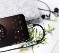Adaptateur audio auxiliaire pour casque d'écoute en alliage d'aluminium tressé en nylon numérique Usb Type c à 3.5mm Supports samsung google
