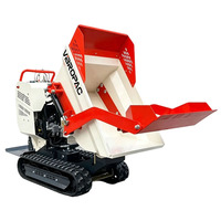 Mini-dumper sur chenilles autoporteur robuste 500 kg, transporteur compact à chenilles en caoutchouc pour travaux d'ingénierie extérieurs