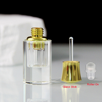 Mini bouteille d'huile en cristal élégante de 1ml recharge arabe boîte d'emballage portable de bouteille d'huile d'oud en cristal