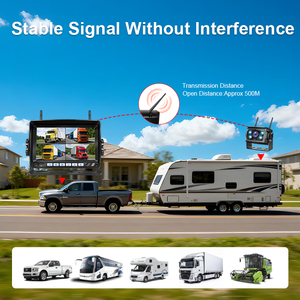 Wireless <b>Camera</b> <b>System</b> AHD 1080P Truck 7 Inch Car Monitor Backup With DVR Recorder 4CH for Wireless-7-x36-4 Wireless Backup Came - Product Image 4