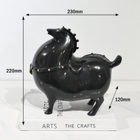 Prêt à expédier : Statue de cheval en laiton de luxe, sculpture de cheval ponce, cadeau d'affaires de succès, décoration moderne pour la maison et le bureau