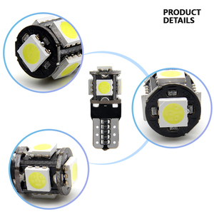 Bóng Đèn LED <span class=keywords><strong>T10</strong></span> <span class=keywords><strong>Canbus</strong></span> <span class=keywords><strong>T10</strong></span> W5W 194 168 5050 <span class=keywords><strong>5SMD</strong></span> 12V Cho Xe Hơi - Product Image 4