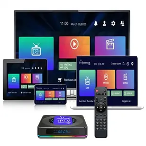 IPTV 4k bán lại bảng điều khiển Android TV Box miễn phí kiểm tra IPTV thuê bao