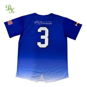 بلوزة بيسبول كبيرة الحجم بأزرار كاملة من البوليستر للرجال - Product Image 2