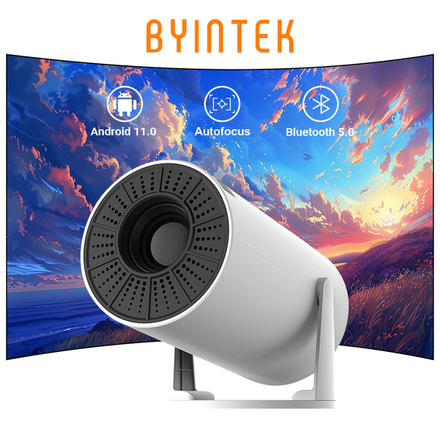 BYINTEK C207 HY300 250 Lumens Mini LCD Led Smartphone Projector Wireless Home Theater 1080p Phones Mobile 4K Smart Projector