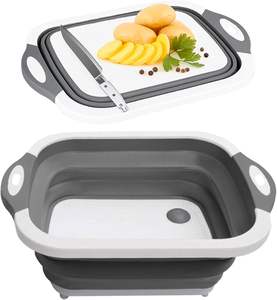 Tabla de Cortar Plegable, Lavabo Plegable para el Hogar, Lavabo Portátil, Cubeta para Pies, Lavabo, Tabla de Cortar de Silicona - Product Image 1