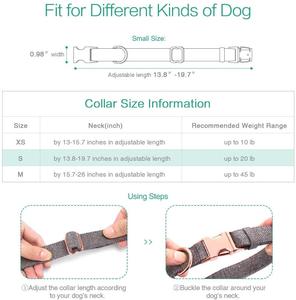 Personalizzata In Oro Rosa Fibbia In Metallo Tweed guinzaglio Del Cane con il collare di Corrispondenza, fatto a mano di Cacca di Cane Supporto del Sacchetto Oro Rosa in <span class=keywords><strong>tessuto</strong></span> tweed - Product Image 6