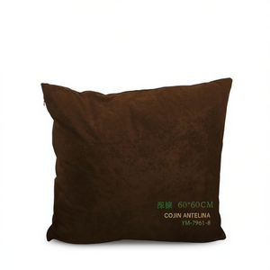 Cuscino e cuscino decorativo in velluto Antelina marrone scuro 60x60 Cojin Ice Point Design - Product Image 2