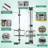 Monte-charge à palettes et élévateur alimentaire à moteur de traction sur rail de guidage, 2 étages, 100 kg, 3-5 m