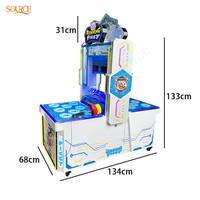 Machine de jeu d'arcade à monnayeur au design unique, 220V, jeu de frappe au marteau pour enfants, divertissement amusant, anglais, 1-2 joueurs