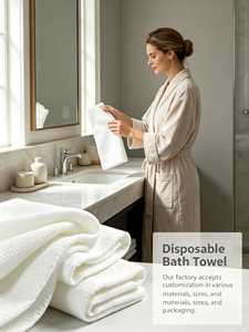 Serviettes de bain jetables en tissu non tissé 160*80CM, séchage rapide, forte absorption d'eau, pour hôtels, instituts de beauté, salons de coiffure - Product Image 4