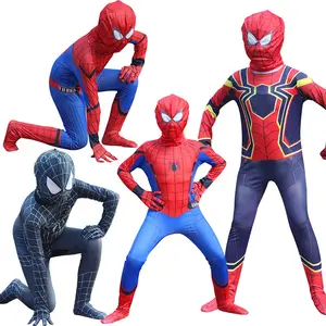 複数スパイダーマンジャンプスーツ子供ハロウィンコスチューム男性用スパイダーマンコスプレコスチューム在庫あり