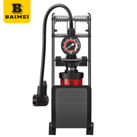Pompe à pied en alliage d'aluminium à cylindre unique haute pression Baimei avec moniteur numérique de pression des pneus, modèle 5512C, garantie 1 an