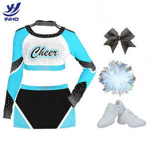 Uniformes de cheerleading personnalisés en gros, directement de l'usine, avec strass scintillants, tenues de cheerleader professionnelles bon marché pour les équipes - Product Image 5