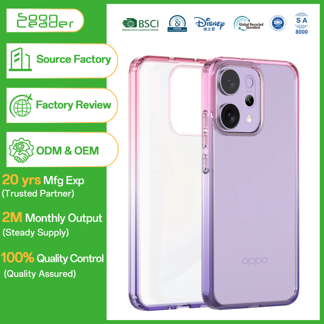 Soonleader Anti-fall Shockproof Anti Yellow Two-color Gradient TPU Bumper Mobile Phone Case for Oppo Reno14Pro 13