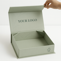 Scatola regalo magnetica Premium con Logo personalizzato scatola di cartone rigida opaca scatola di lusso nero confezione regalo pieghevole per scarpe di abbigliamento