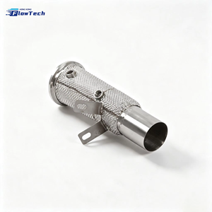 Downpipe FlowTech SS304 avec catalyseur sport haute performance et bouclier thermique pour BMW i8 1.5T – Échappement performance à fixation directe - Product Image 1