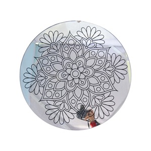 Modern Designer Rattan Side <b>Table</b> <b>Mirror</b> Glass <b>Top</b> Iron Material Indoor Outdoor Hotel Garden Living Room Home Decor Furniture - Product Image 3