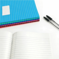 Carnet d'exercices personnalisable à double agrafage, vente en gros d'usine, pour l'école et le bureau