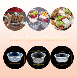 Tazones Desechables de Plástico para Postres, Tazones para Helado con Logotipo Personalizable y Embalaje en Blíster - Product Image 2