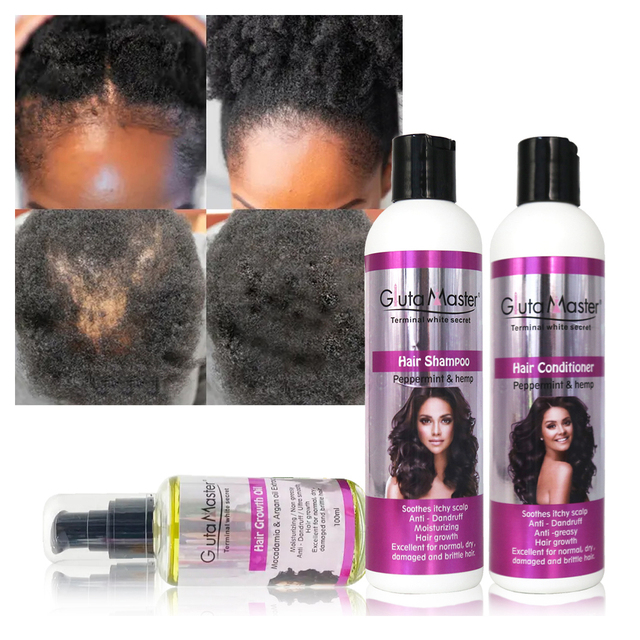 Organic Hair Care Products Shampoo Conditioner Oil Serum Hair Growth Kit Supplement