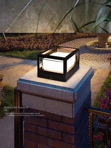 Lumière solaire extérieure de pilier de jardin de LED de l'aluminium E27 imperméable d'IP65 avec la télécommande pour la décoration de paysage - Product Image 4
