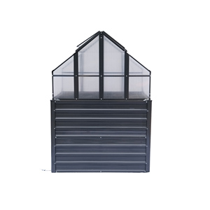 Serre rectangulaire surélevée avec couvercle et fenêtre d'observation pour jardins domestiques, arrière-cours et cours intérieures - Product Image 6