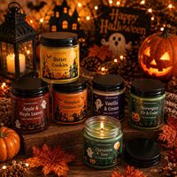 Bougie parfumée d'Halloween à l'arôme de lavande, cadeaux parfaits pour les fêtes, bougies créatives festives en cire de soja dans un verre