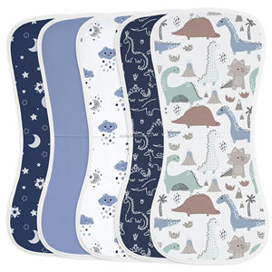 Paños de Bebé Personalizables con Estampado de Dinosaurio de 21''X10'', Baberos de Encaje Suaves y Absorbentes para Niños y Niñas, <span class=keywords><strong>Toalla</strong></span> de Alimentación para el Cuidado del Bebé - Product Image 1