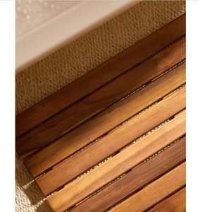 Tappeto da bagno in legno di acacia personalizzato antimuffa, <span class=keywords><strong>piscina</strong></span> o tappetino da spiaggia - Product Image 3