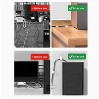 Attaches-câbles auto-agrippants double face personnalisés en usine pour la gestion des câbles à la maison, au bureau et pour la gestion des données