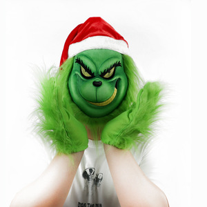 Nouvel ensemble <span class=keywords><strong>masque</strong></span> et gants <span class=keywords><strong>Grinch</strong></span> en EVA pour Noël, Halloween, accessoires de fête COSPLAY – Article importé - Product Image 2