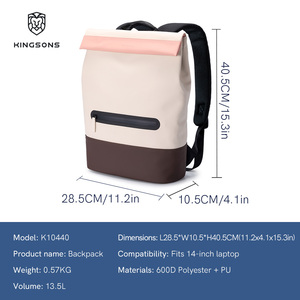 <span class=keywords><strong>Sac</strong></span> <span class=keywords><strong>à</strong></span> <span class=keywords><strong>dos</strong></span> pour femme <span class=keywords><strong>léger</strong></span>, personnalisé, couleur contrastée, en PU imperméable, <span class=keywords><strong>ultra</strong></span>-<span class=keywords><strong>léger</strong></span>, portable - Product Image 3