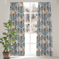 Rideau d'impression de motif floral de conception de mode 100% assombrissement de pièce occultante de fenêtre de polyester
