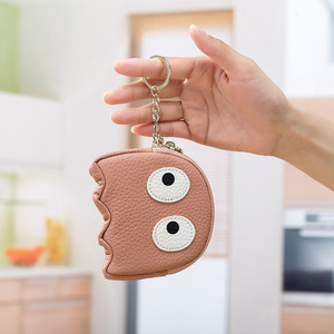 Adorable <span class=keywords><strong>mini</strong></span> monedero de cuero de dibujos animados con llavero divertido monedero con cremallera para mujeres, niñas y adolescentes - Product Image 4