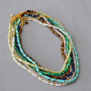 Gargantilla de piedra Natural para mujer, Collar corto de cadena a la moda, joyería sencilla para hombre, Bisutería - Product Image 1