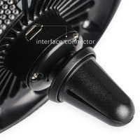 Ventilateurs de sortie d'air portables pour voiture, accessoires de décoration intérieure de voiture, mini ventilateur USB universel en plastique brillant