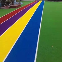 XIAOU Personnalisé En Gros Coloré Sports Gazon Artificiel Sprint Piste Gazon Rouleaux Tapis D'herbe