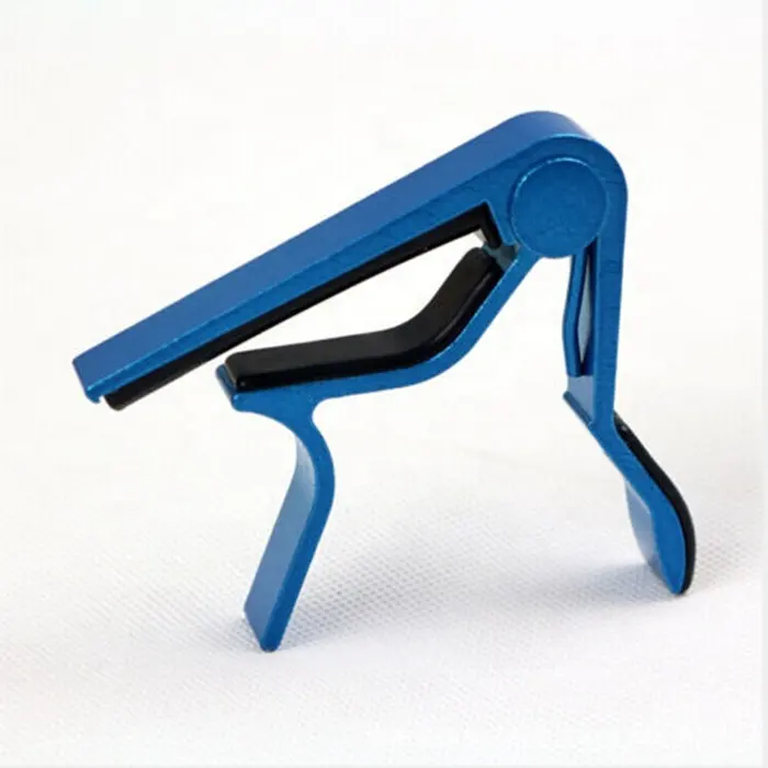 Eenhandige Blauwe Aluminium 6-snarige Gitaar Capo Snelle Wissel Snaarinstrumenten Onderdelen En Accessoires
