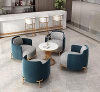Fauteuil d'appoint de style classique italien moderne pour hôtel, en acier inoxydable, tissu et cuir, pour salon intérieur/extérieur