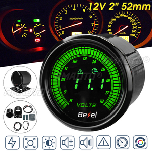 Medidor LED Universal de 2 Pulgadas y 52 mm para Automóvil, Medidor de Temperatura/Presión de Agua y Aceite, Tacómetro, Medidor Digital LED de Presión de Turbo PSI/BAR, AFR, EGT con Soporte para Medidor - Product Image 4