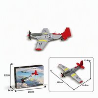 2026 Indispensable : Ensemble de construction DIY d'avion de chasse de la Seconde Guerre mondiale, modèle d'avion militaire à assembler, pièce de collection - Idéal pour les fêtes